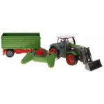 Traktor s prívesom RC 1:28 zelený RTR